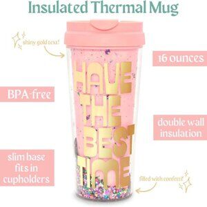BAN.DO “Have the Best Day” Hot‎ Stuff Deluxe Thermal Mug (16 oz.) NEW IN PKG!